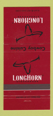 Matchbook Cover - Longhorn Steak House 30 Strike