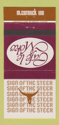 Matchbook Cover - Cafe le Moko McCormick Inn IL 30 Strike