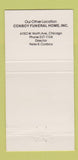 Matchbook Cover - Westchester Funeral Home IL 30 Strike