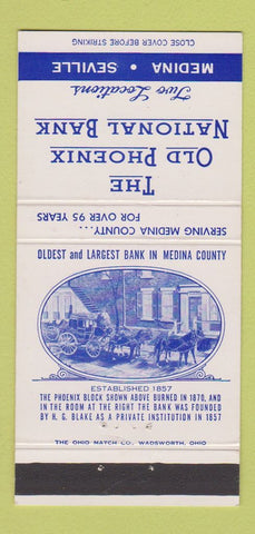 Matchbook Cover - Old Phoenix National Bank Medina Seville OH 30 Strike