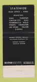 Matchbook Cover - First National Bank of Nevada 1953 Reno NV 30 Stick