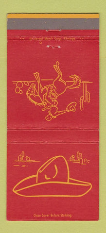 Matchbook Cover - Fred Harvey Cowboy hotels sohps 30 Strike