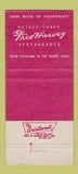 Matchbook Cover - Fred Harvey Cowboy hotels sohps 30 Strike