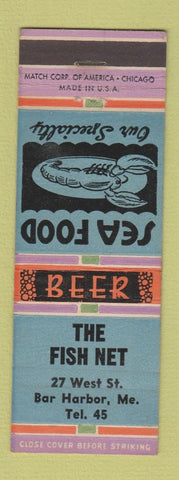 Matchbook Cover - The Fish Net Bar Harbor ME low phone #