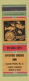 Matchbook Cover - Oyster Creek Inn Leeds Point NJ yellow