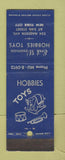 Matchbook Cover - Erik Wessman Hobbies Toys New York City WEAR