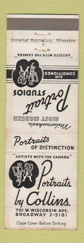 Matchbook Cover - Portraits by Collins Photography Milwaukee WI