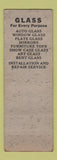 Matchbook Cover - Claude Hollinger Glass Lebanon PA blue