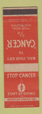 Matchbook Cover - American Cancer Society