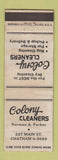 Matchbook Cover - Colony Cleaners WORN