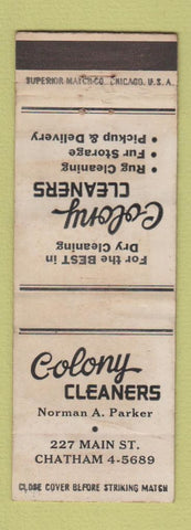 Matchbook Cover - Colony Cleaners WORN