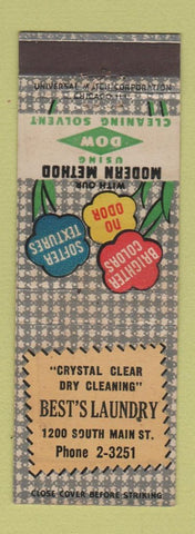 Matchbook Cover - Best's Laundry