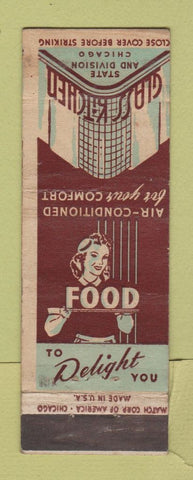 Matchbook Cover - Glass Kitchen Restaurant Chicago IL girlie