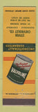 Matchbook Cover - Valvoline oil gas Stiver Chevrolet Oldsmobile Niles? OH