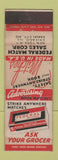Matchbook Cover - Federal Matches New York City Chicago IL WEAR