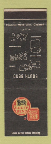 Matchbook Cover - South Bend Tools Lathes Drill Presses Bench Shapers IN