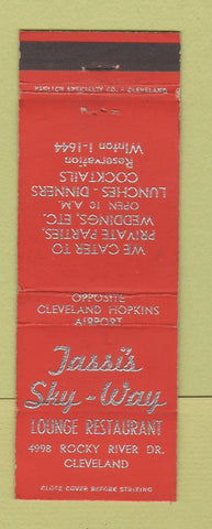 Matchbook Cover - Tassi's Sky Way Lounge Restaurant Cleveland OH