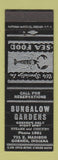 Matchbook Cover - Bungalow Gardens Goshen IN lobster