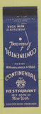 Matchbook Cover - Continental Restaurant New York City