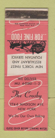 Matchbook Cover - The Crosby Restaurant New York City WEAR