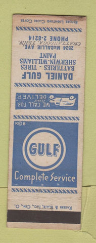 Matchbook Cover - Daniel Gulf oil gas Chattanooga TN WEAR