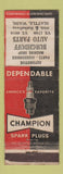 Matchbook Cover - Champion Spark Plugs Burghduff Auto Parts Seattle WA WEAR
