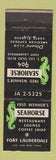Matchbook Cover - Fred Wenner's Seahorse Restaurant Fort Lauderdale FL