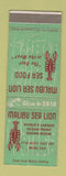 Matchbook Cover - Malibu Sea Lion Restaurant Malibu CA