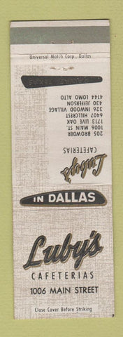 Matchbook Cover - Luby's Cafeterias Dallas TX