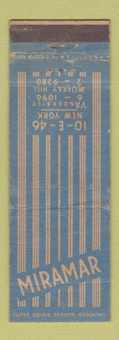 Matchbook Cover - Miramar New York City WEAR
