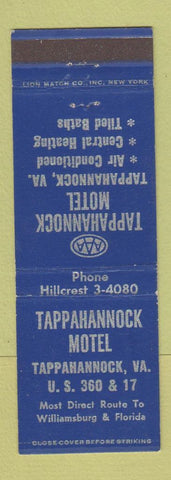 Matchbook Cover - Tappahannock Motel VA