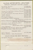 Matchbook Cover - McLean Enterprises Motor Hotels Howard Johnson WORN 40 Strike