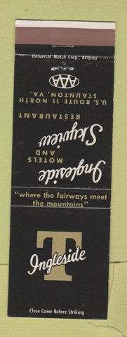 Matchbook Cover - Ingleside Motels Staunton VA