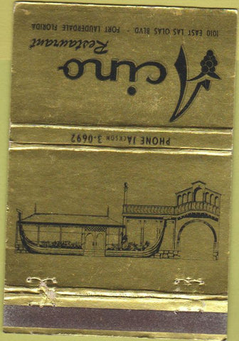 Matchbook Cover - Acino Restaurant Fort Lauderdale FL 40 Strike