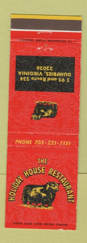 Matchbook Cover - Holiday House Restaurant Dumfries VA