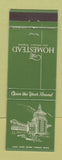 Matchbook Cover - The Homestead Hot Springs VA