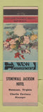Matchbook Cover - Stonewall Jackson Hotel Manassas VA