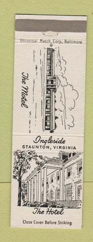 Matchbook Cover - The Motel Hotel Ingleside Staunton VA