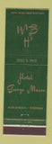 Matchbook Cover - Hotel George Mason Alexandria VA