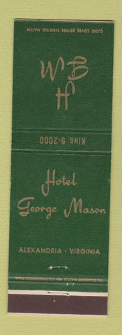 Matchbook Cover - Hotel George Mason Alexandria VA