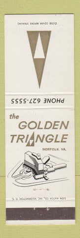Matchbook Cover - Golden Triangle Norfolk VA hotel