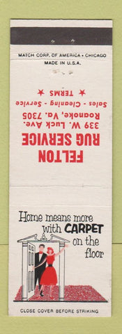 Matchbook Cover - Felton Rug Service Roanoke VA