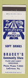 Matchbook Cover - Bracey's Community Store LaCrosse VA