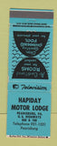Matchbook Cover - Hapiday Motor Lodge Pearisburg VA