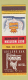 Matchbook Cover - Trails End Motel Abilene KS Best Western