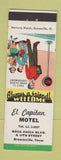 Matchbook Cover - El Capitan Motel Brownsville TX