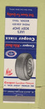 Matchbook Cover - Cooper Tires Lile's Body Shop Booker TX