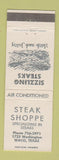 Matchbook Cover - Steak Shoppe Restaurant Waco TX