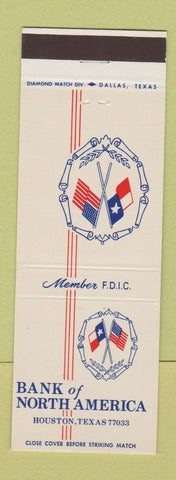 Matchbook Cover - Bank of North America Houston TX