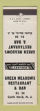 Matchbook Cover - Green Meadows Restaurant Colts Neck NJ